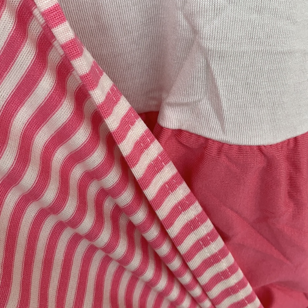 ❌DONATED❌Cherish Pink Rose Contrast Striped Short Sleeve Top - Picture 9 of 12